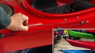 Raising and Lowering Your Kayak Rudder (A Close Up View)