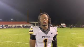 Highland Springs senior safety Brennan Johnson after 42-8 win over Manchester on August 29, 2024