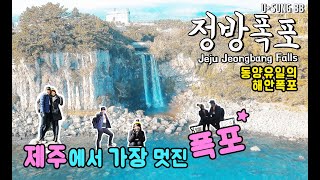 [ENG] 제주에서 가장 멋진 폭포 - 정방폭포 jeju jeongbang falls, 제주도 겨울여행 둘째날 pt1#90[유성BB]