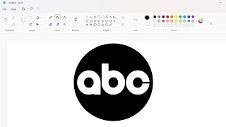 How to draw the American Broadcasting Company (ABC) logo using MS Paint