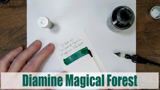 Diamine Shimmertastic Magical Forest writing sample