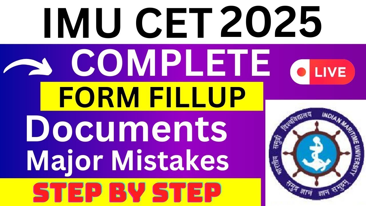 IMU CET 2024 Application Form - IMU CET Registration 2024| How To Fill ...