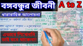 বঙ্গবন্ধুর জীবনী | এ টু জেড | ধারাবাহিক আলোচনা | Bcs online tutor