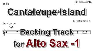 Cantaloupe Island - Backing Track with Sheet Music for Alto Sax (Take-1)