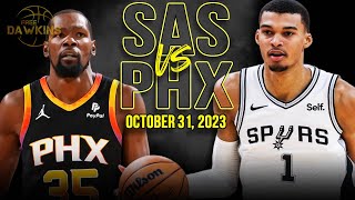 San Antonio Spurs vs Phoenix Suns Full Game Highlights | October 31, 2023 | FreeDawkins