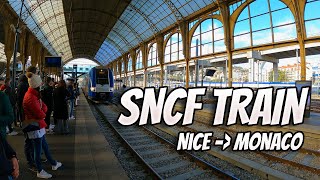 Train Journey Along the French Riveria | Nice to Monaco Train | SNCF TER
