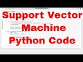 Support Vector Machine SVM Basic Python Code / Machine Learning SVM Python