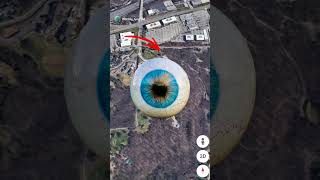 I found Giant Eye 👁️ on google maps and google earth 🌍 #shorts #worldyguy2m