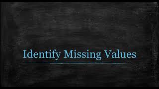 Identify missing values (popular interview question)