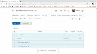 Brightspace: Setting up and exporting the grade book