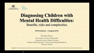 CFCA Webinar – Diagnosing children with mental health difficulties: Benefits, risks and complexities
