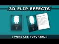 3D Flip Hover Effects - CSS3 Hover Effects - Pure Html CSS 3D Flipping Image - Html5 CSS3 Tutorial