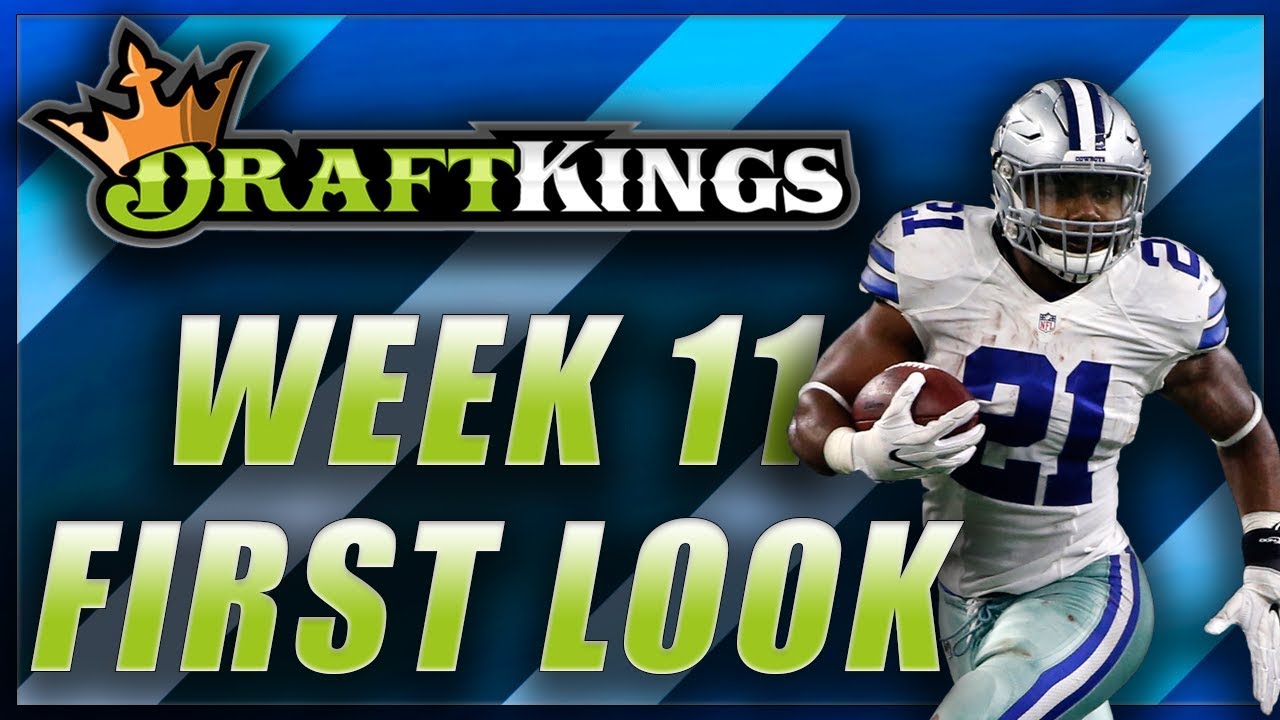 DRAFTKINGS WEEK 11 NFL FIRST LOOK LINEUP: DFS FANTASY FOOTBALL - YouTube