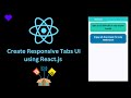 Create Responsive Tabs UI using React.js