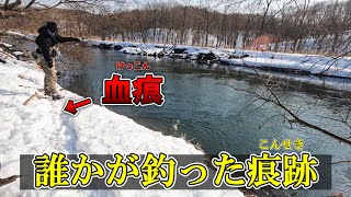 誰かが釣った所にはやはり魚がいた！！湿原河川アメマス釣り