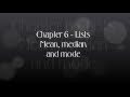 Mean Median and Mode Program
