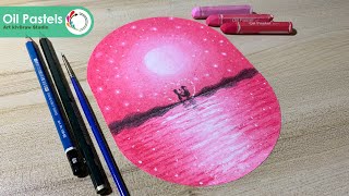wallpapers Moonlight Scenery Attractive Cute Oil Pastel Drawings Easy https playtube pk watch v wf bgl7vdr0