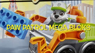 PAW PATROL MEGA BLOKS: UNBOXING ROCKY’S CITY RECYCLING TRUCK - Let’s play