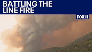 Firefighters try to regain Line Fire containment