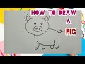 How to draw a pig | easy drawing tutorial | easy drawing for kids | simple animal drawing #howtodraw