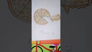 How to draw a Pizza #shorts #youtubeshorts #shortsfeed