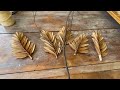 folhas de papel kraft cardboard realistic leaves diy home decor ideas paper leaves