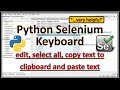 Selenium Python Keyboard Input -Selenium Python Keyboard Actions-Selenium Python Input Text-Selenium