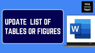 How to Create and Update a List of Tables or Figures in Microsoft Word