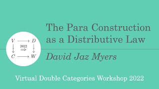 David Jaz Myers: The Para Construction as a Distributive Law