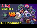 1 Kg Beyblade Vs All My Dangerous Handmade Beys Battle | Kon Kon Tutega ?