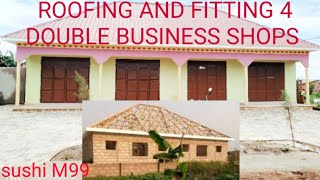 cost of roofing and fitting 4 double business commercial shops in Uganda