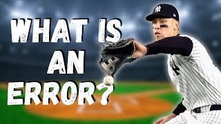 What is an Error in Baseball?