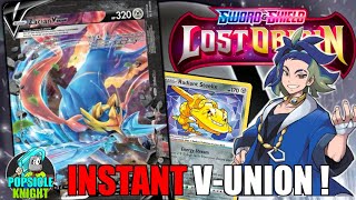 Radiant STEELIX : Instant V-UNION Setup ! PTCGO Gameplay (Pokemon LOST ORIGIN)