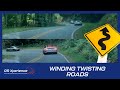 DRIVING ON WINDING AND TWISTING ROADS IN PERFORMANCE CAR - POV