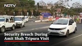Security Breach During Amit Shah Tripura Visit, Car Sped Past Cops