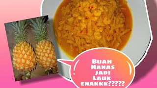 Resep Sambal Nanas Udang || Buah Nanas Jadi lauk Terenakkk