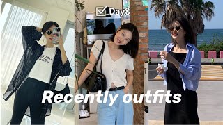 [한글자막] DAY8 임산부outfit!我的孕期穿搭分享 买家具日｜DAY8