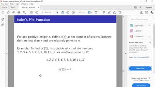 V6 M 4 Euler Phi Function