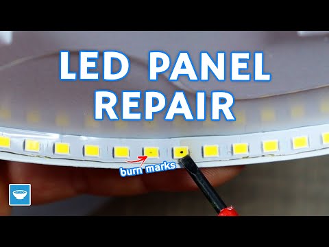 Easy repair of LED panel lights and trick to optimize LED driver current