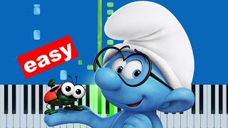 The Smurfs Theme Song EASY Piano Tutorial