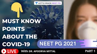 COVID19: Must Know Points NEET 2021 | Part 1 | NEET PG 2021 | Dr. Apoorva Mittal