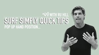 Surf Simply's Quick Tips: Pop Up Hand Position