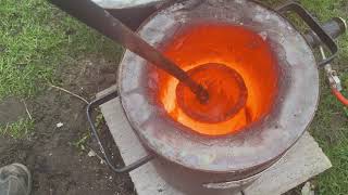 Aluminium bronze ingot bar video 3 of 3 massive copper wire meltdown