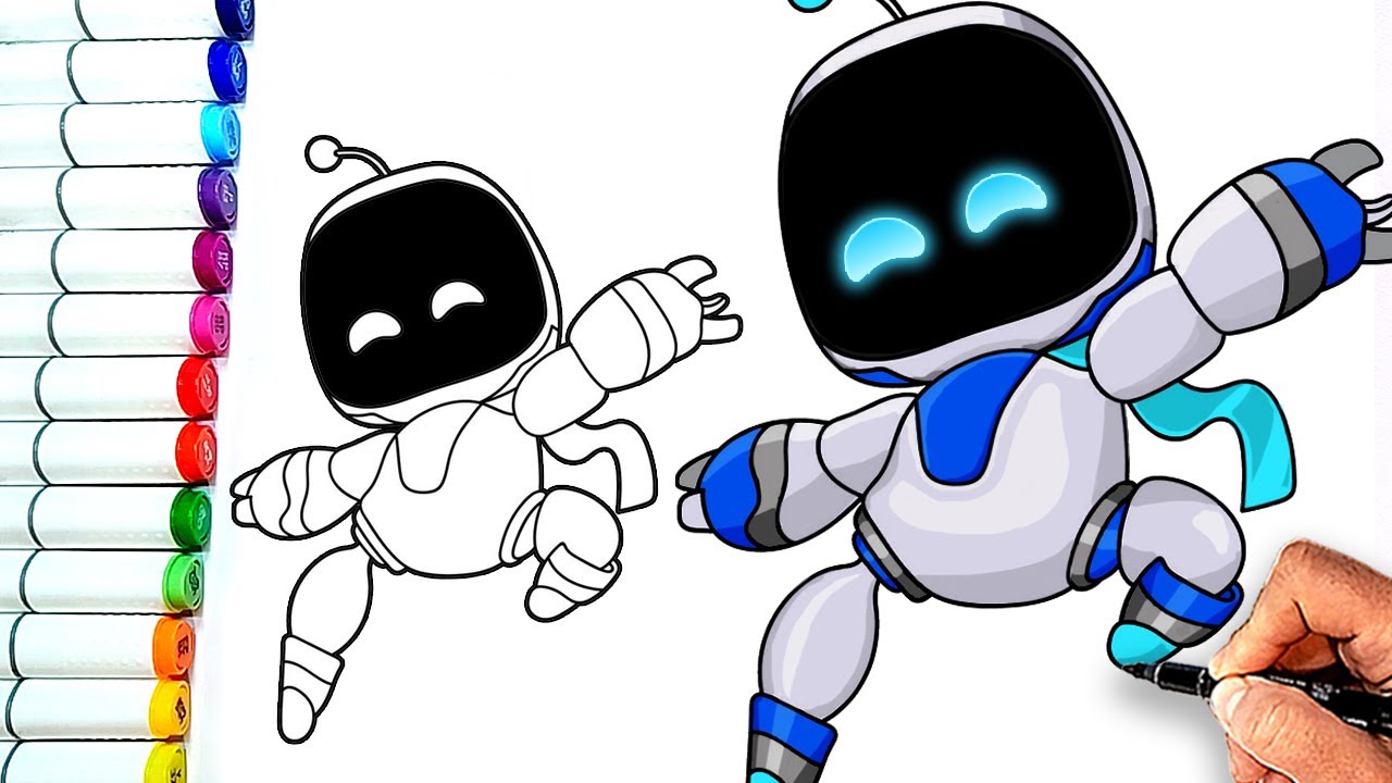 How To Draw Astro Bot Ps5 Youtube