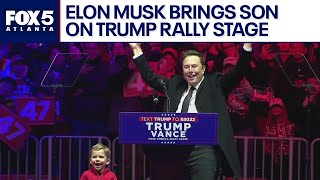 Elon Musk brings son X Æ A-XII on Trump stage | FOX 5 News