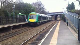 London Midland 170501 arrives and departs Bloxwich North - 12/03/2011