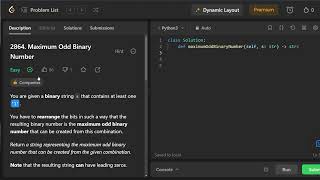 Leetcode 2864 | Easy | Python