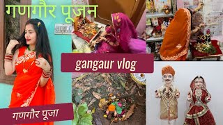 Vlog -8 ||Gangaur Pooja Vlog|| Humne Gangaur kaise manayi #priyaBaisa17