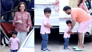 Akash Ambani With Son Prithvi Ambani Cute Video Welcome Isha Ambani Twins