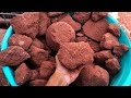 New Pure Natural Red Dirt 😍 Dry tub +water crumbling satisfying ASMR sounds